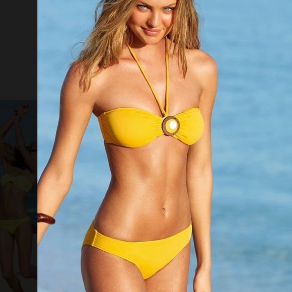 VS VICTORIA'S SECRET YELLOW BIKINI SET S TOP M BOT - Picture 3 of 11